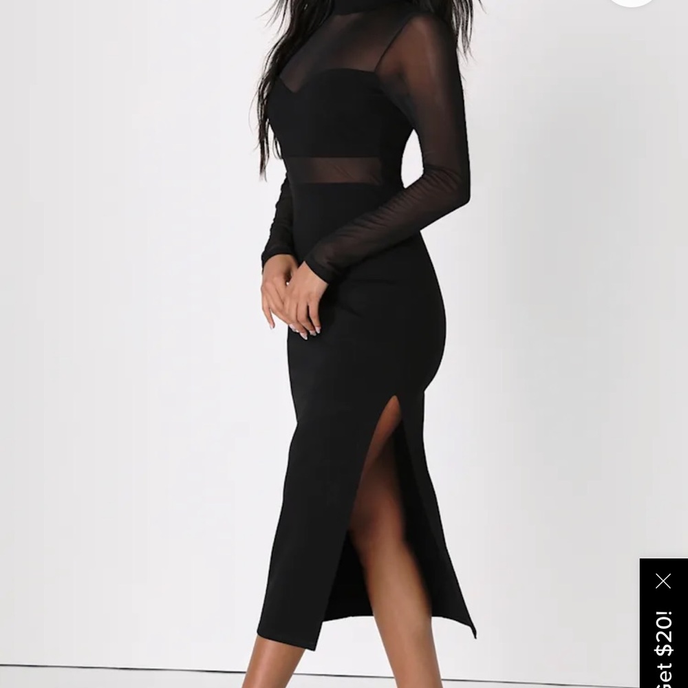 Black Mesh Lulus Deess - Picture 4 of 7